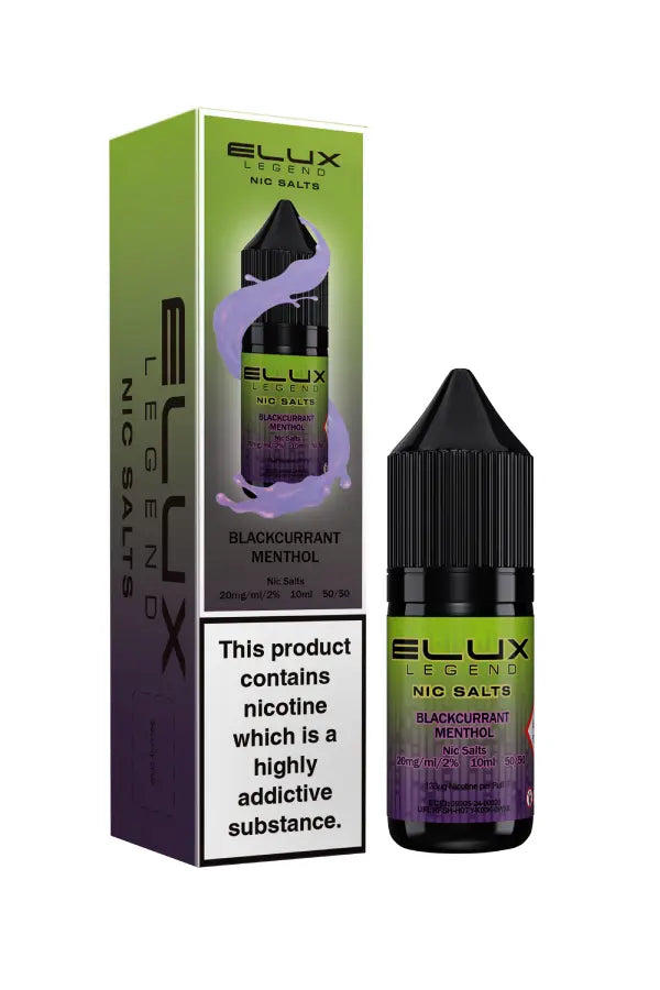 Blackcurrant Menthol Nic Salt E-Liquid 10ml by Elux Legend