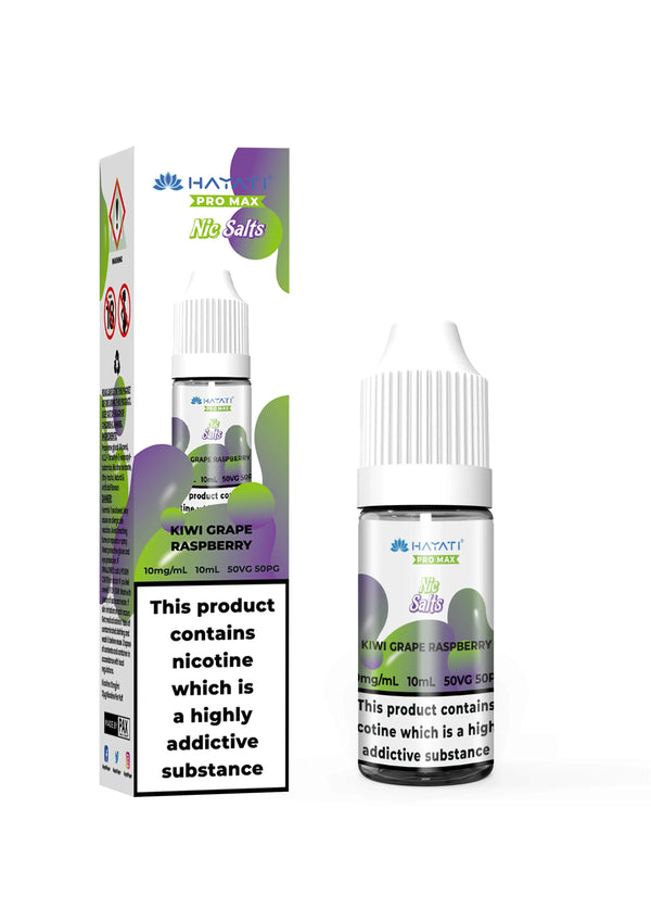 Kiwi Grape Raspberry Nic Salt E-Liquid Pro Max 10ml by Hayati