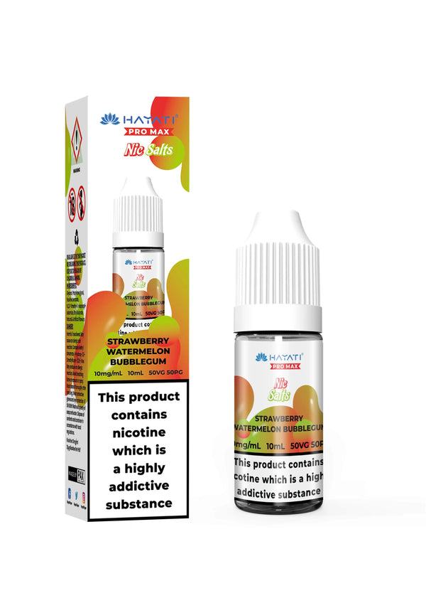 Strawberry Watermelon Bubblegum Nic Salt E-Liquid Pro Max 10ml  by Hayati