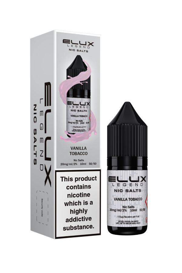 Vanilla Tobacco Nic Salt E-Liquid 10ml by Elux Legend