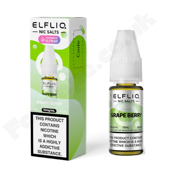 ElfLiq Grape Berry Nic Salts 10ml E-liquid by ELF BAR