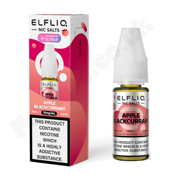 Apple Blackcurrant ElfLiq Nic Salts 10ml E-liquid by ELFBAR
