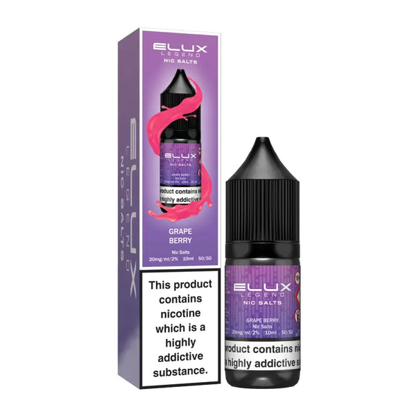 Grape Berry Nic Salt E-Liquid 10ml by Elux Legend
