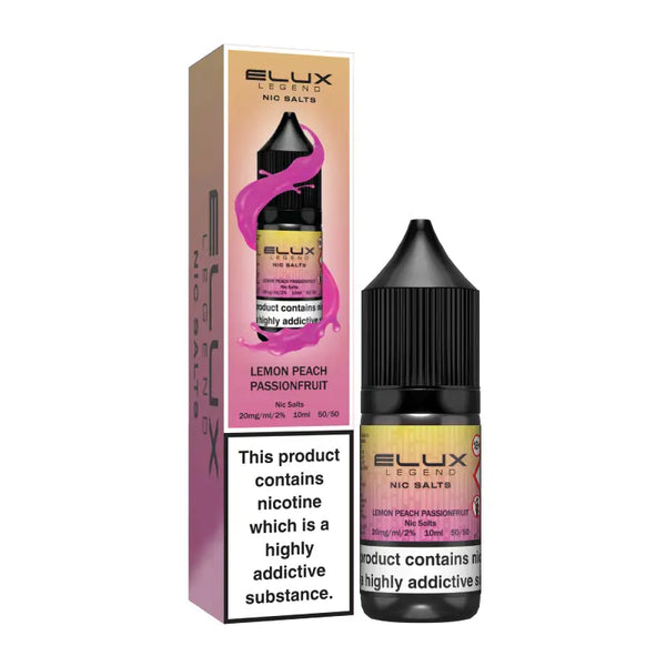Lemon Peach Passionfruit Nic Salt E-Liquid 10ml by Elux Legend